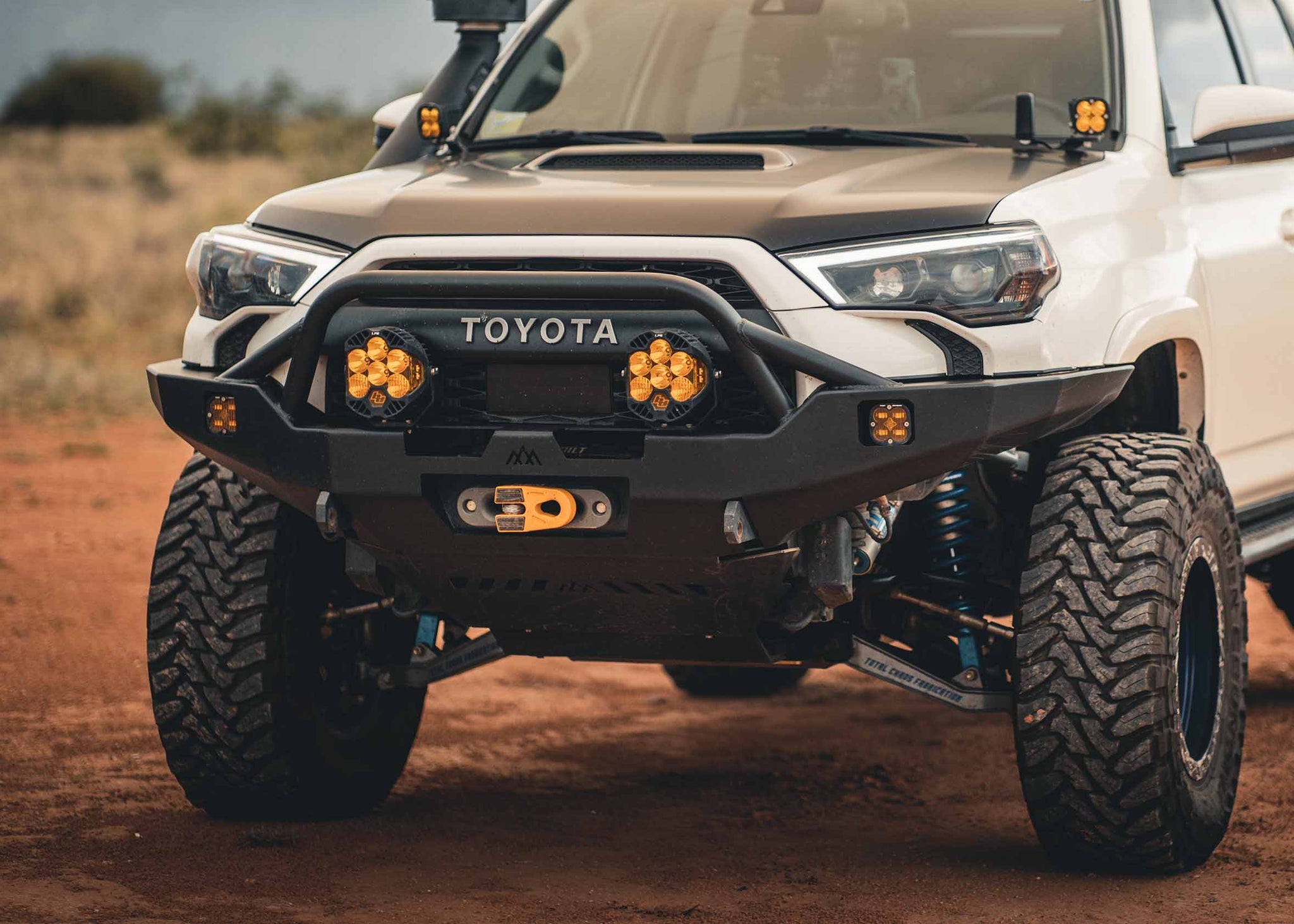 Backwoods Adventure Mods Armor Toyota 4Runner 5th Gen (2010-2024) Hi-Lite Overland Front Bumper [PreRunner Bull Bar]