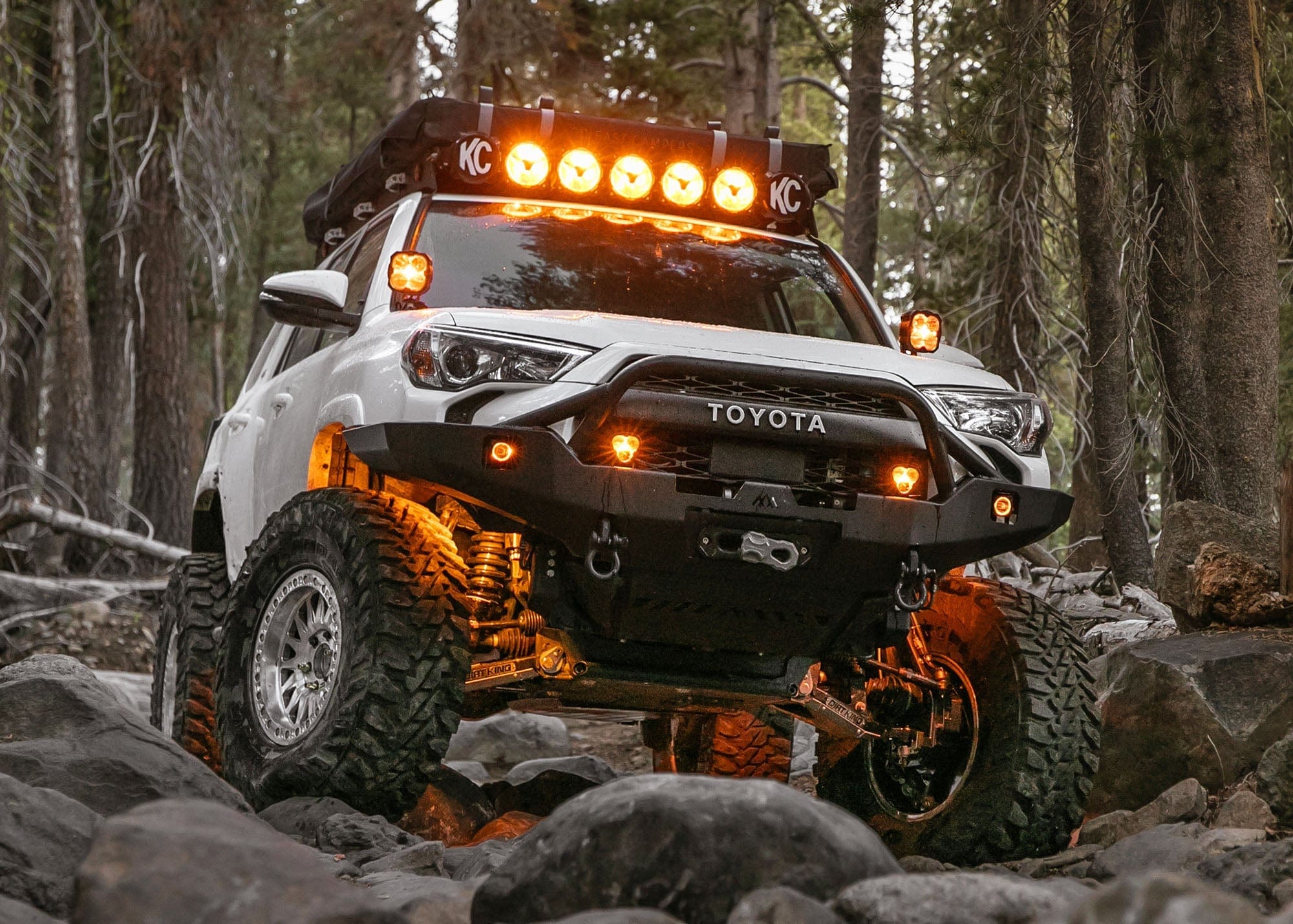Backwoods Adventure Mods Armor Toyota 4Runner 5th Gen (2010-2024) Hi-Lite Overland Front Bumper [PreRunner Bull Bar]