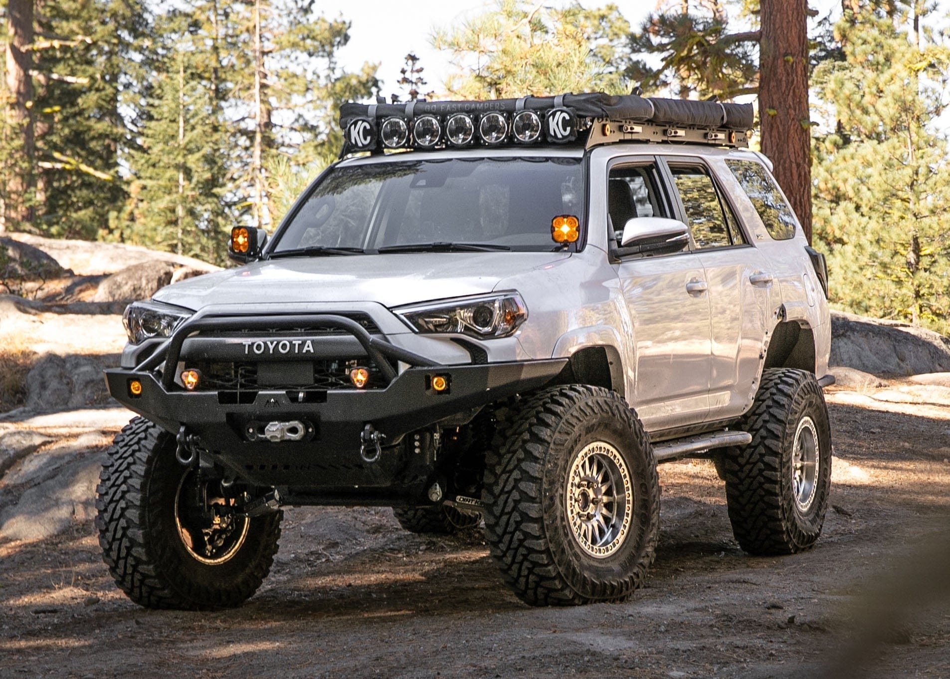 Backwoods Adventure Mods Armor Toyota 4Runner 5th Gen (2010-2024) Hi-Lite Overland Front Bumper [PreRunner Bull Bar]
