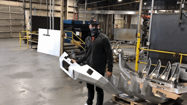 Backwoods Adventure Mods Armor Toyota Tacoma 3rd Gen (2016-2023) Hi-Lite Overland Front Bumper [Bull Bar]