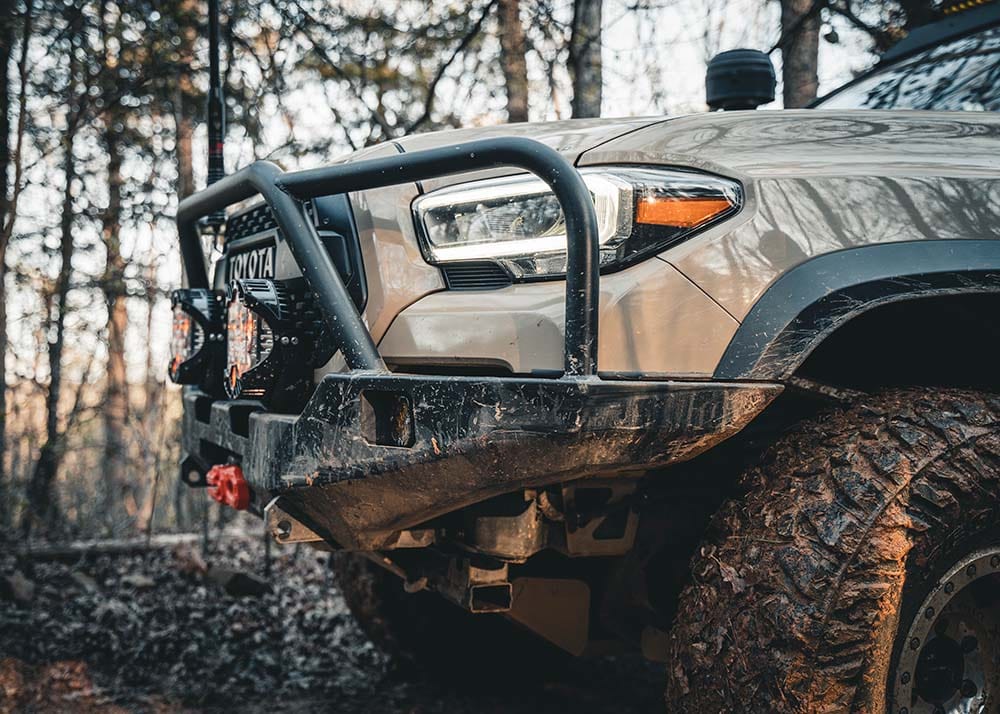Backwoods Adventure Mods Armor Toyota Tacoma 3rd Gen (2016-2023) Hi-Lite Overland Front Bumper [Bull Bar]