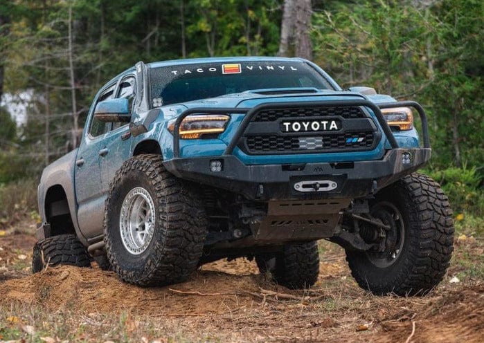 Backwoods Adventure Mods Armor Toyota Tacoma 3rd Gen (2016-2023) Hi-Lite Overland Front Bumper [Bull Bar]