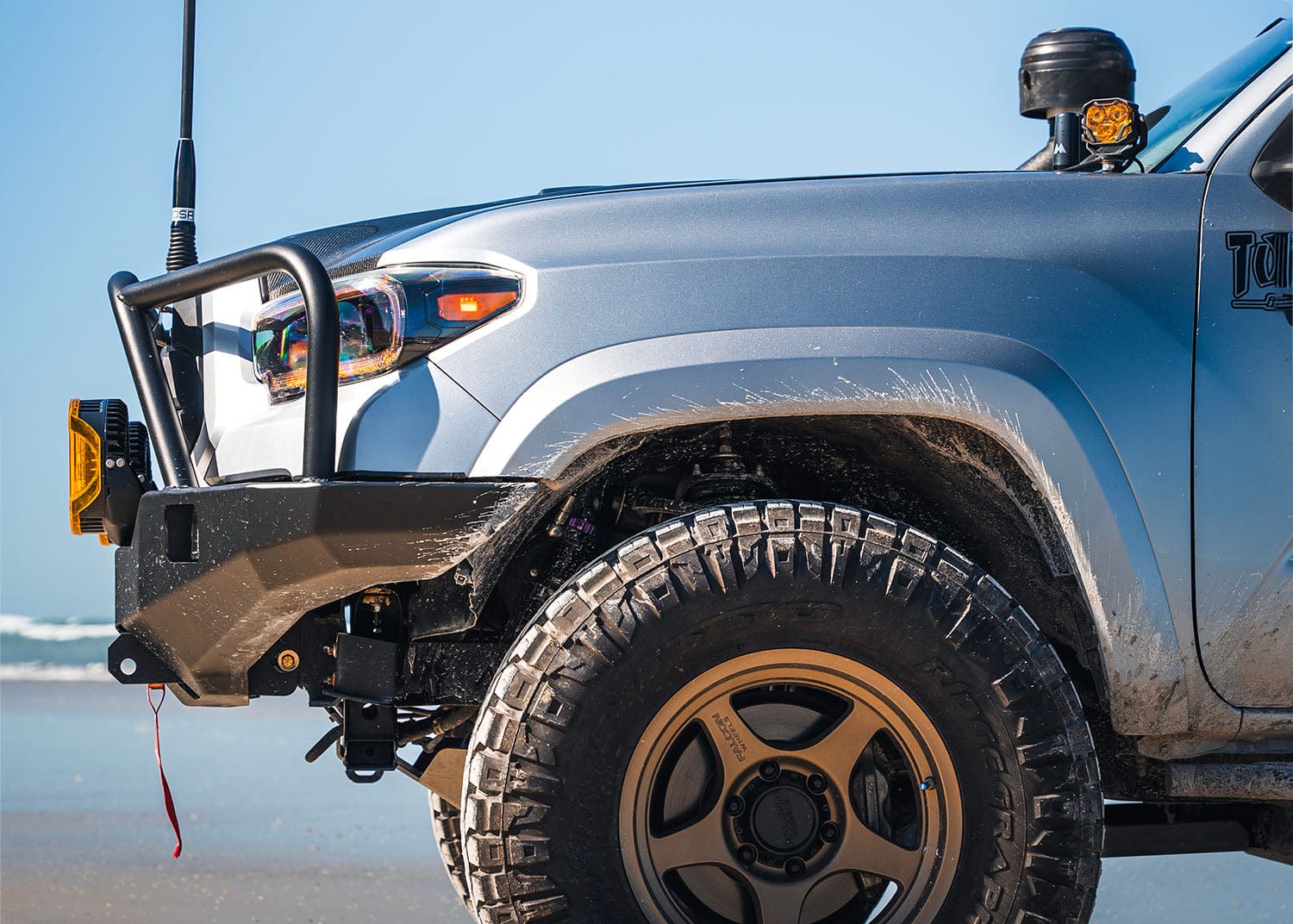 Backwoods Adventure Mods Armor Toyota Tacoma 3rd Gen (2016-2023) Hi-Lite Overland Front Bumper [Bull Bar]