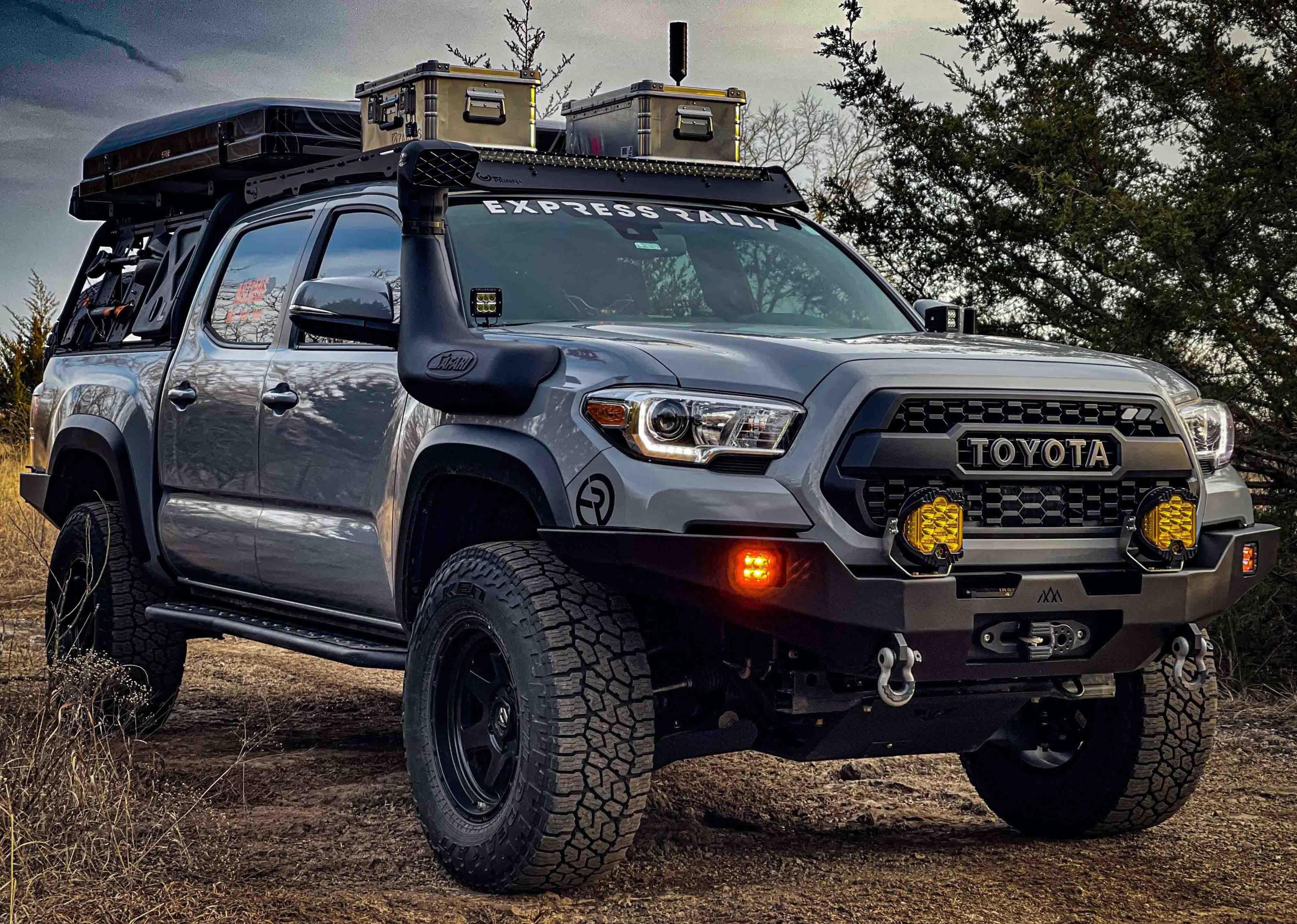 Backwoods Adventure Mods Armor Toyota Tacoma 3rd Gen (2016-2023) Hi-Lite Overland Front Bumper [No Bull Bar]
