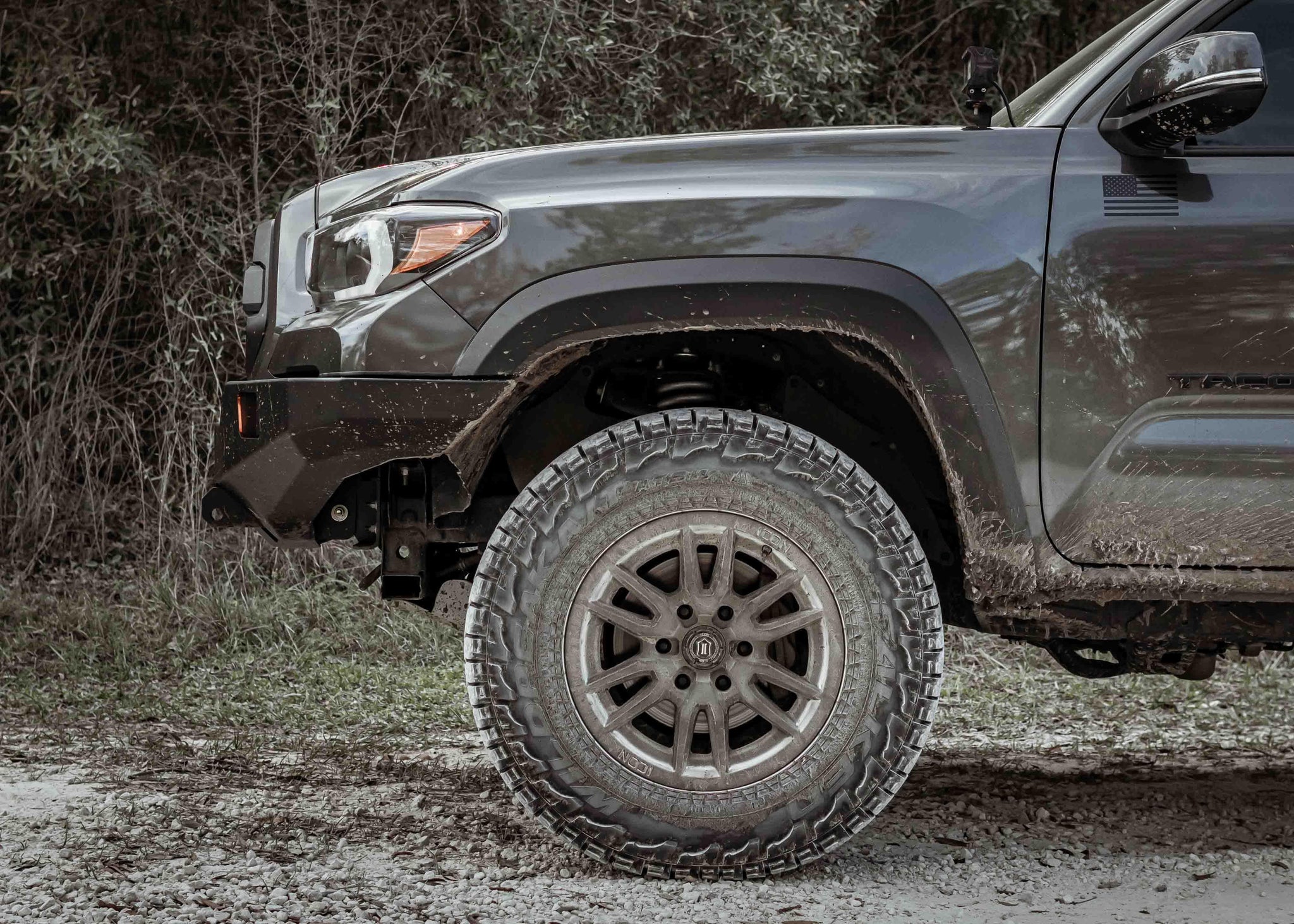 Backwoods Adventure Mods Armor Toyota Tacoma 3rd Gen (2016-2023) Hi-Lite Overland Front Bumper [No Bull Bar]