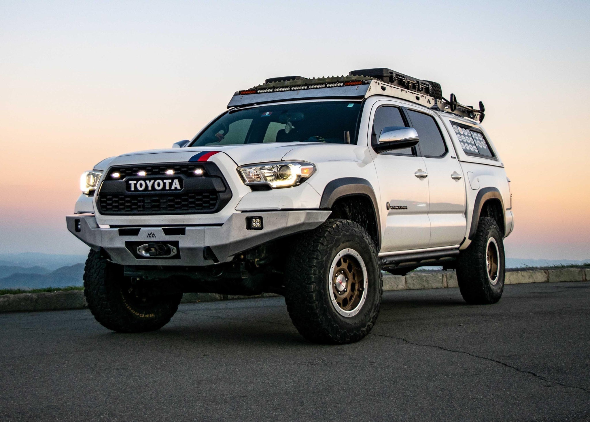 Backwoods Adventure Mods Armor Toyota Tacoma 3rd Gen (2016-2023) Hi-Lite Overland Front Bumper [No Bull Bar]