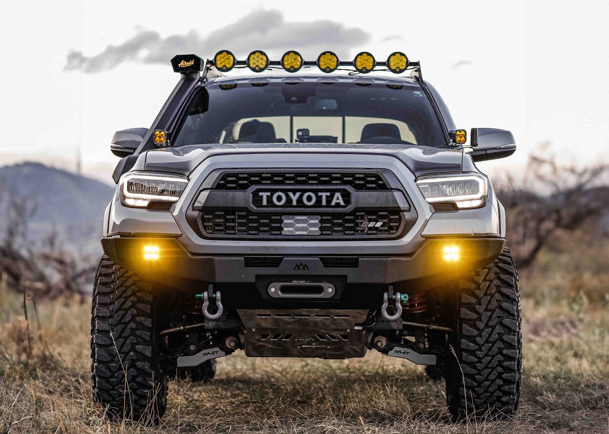 Backwoods Adventure Mods Armor Toyota Tacoma 3rd Gen (2016-2023) Hi-Lite Overland Front Bumper [No Bull Bar]