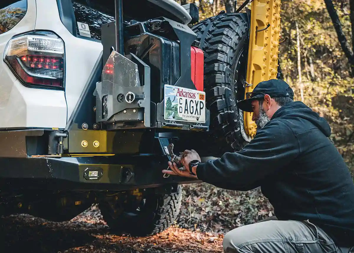 Backwoods Adventure Mods Bed Rack Accessory Brackets Jerry's Can Holder - Dual Universal Jerry Can Carrier