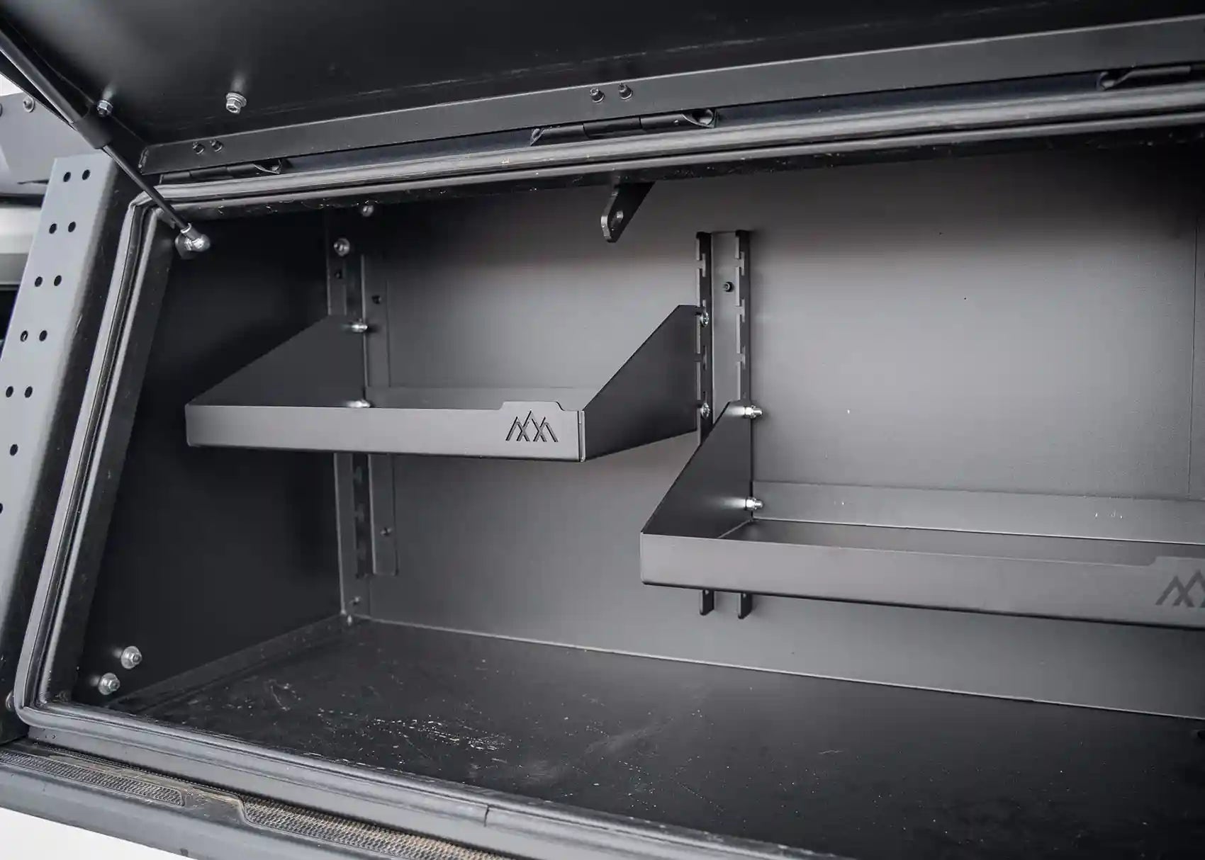 Backwoods Adventure Mods Bed Rack Accessory Brackets Overland Bed Rack Storage Box - Toyota Tacoma