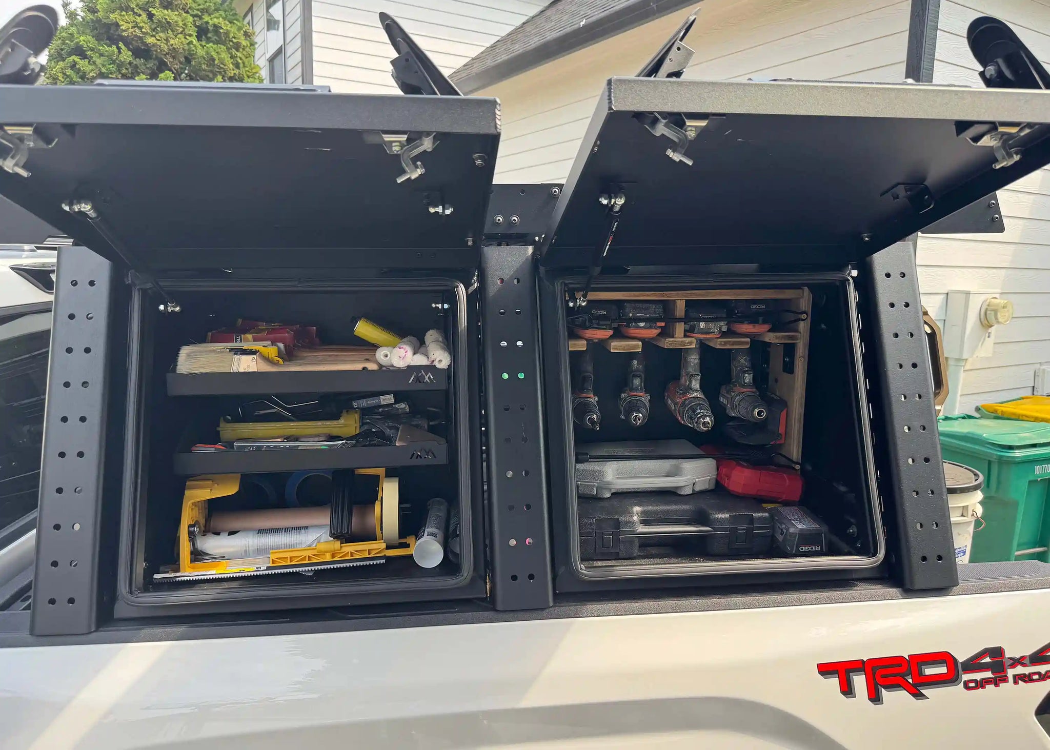 Backwoods Adventure Mods Bed Rack Accessory Brackets Overland Bed Rack Storage Box - Toyota Tundra