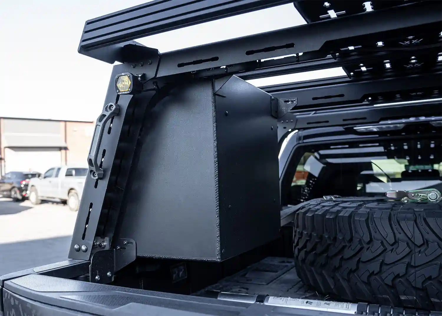 Backwoods Adventure Mods Bed Rack Accessory Brackets Overland Bed Rack Storage Box - Toyota Tundra