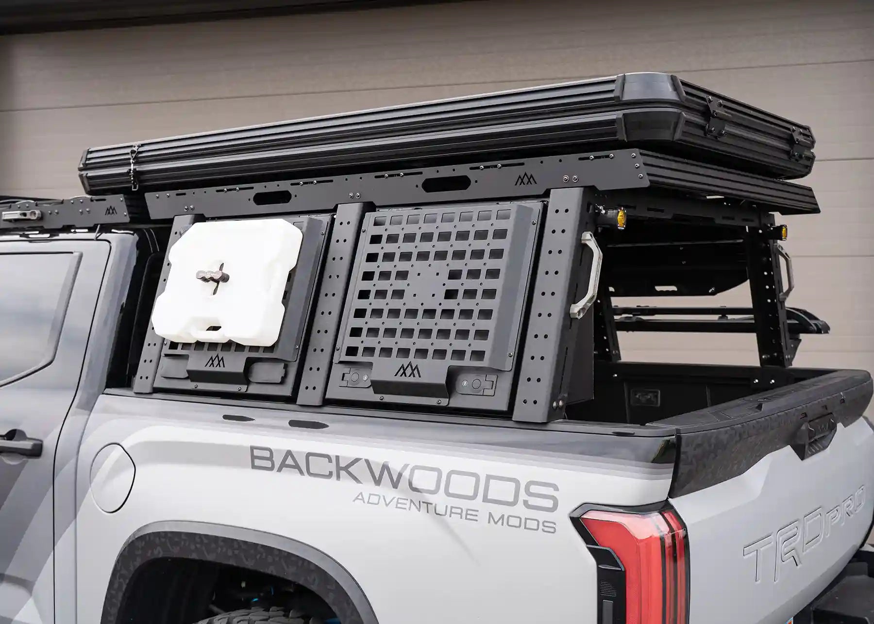 Backwoods Adventure Mods Bed Rack Accessory Brackets Overland Bed Rack Storage Box - Toyota Tundra