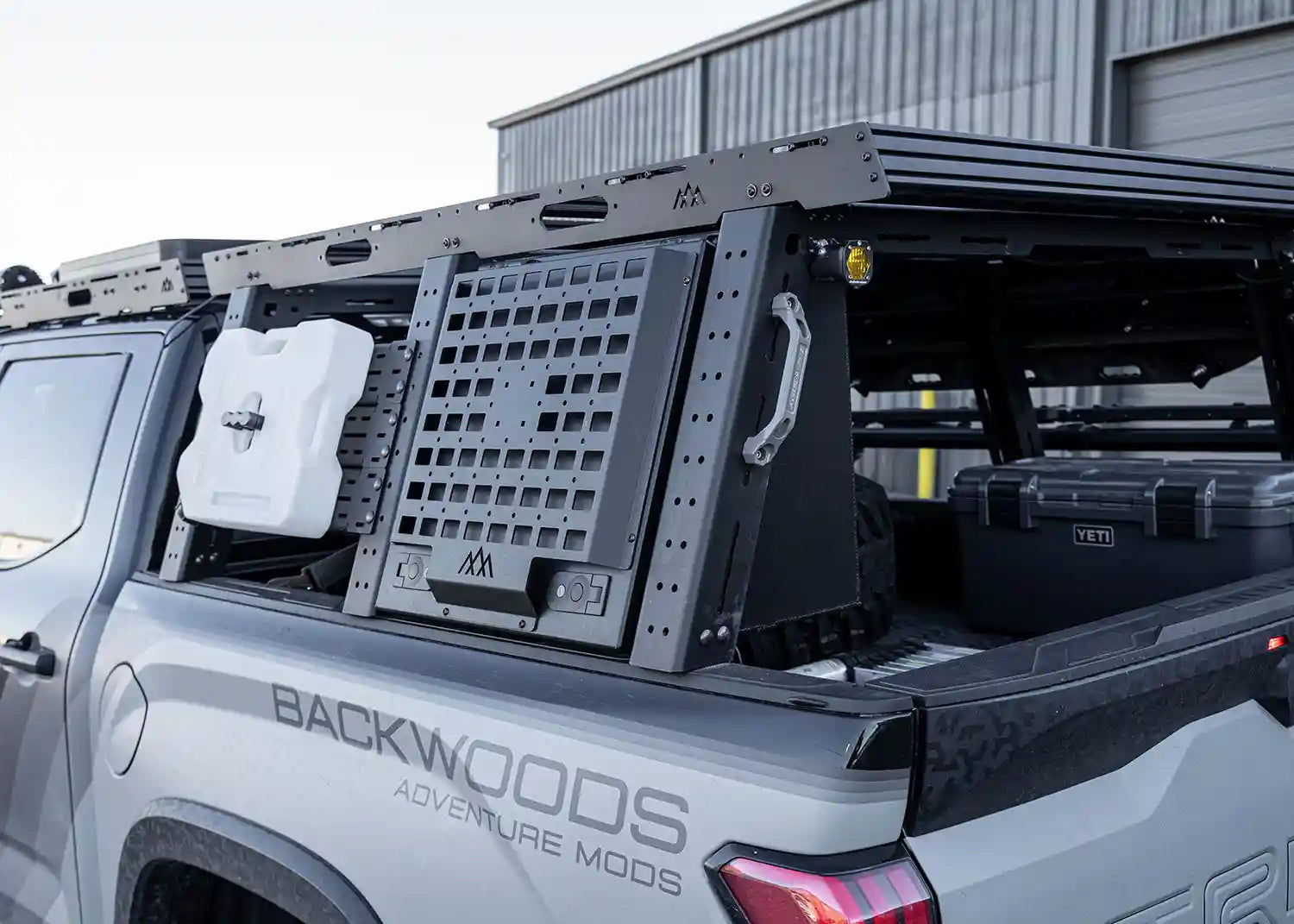 Backwoods Adventure Mods Bed Rack Accessory Brackets Overland Bed Rack Storage Box - Toyota Tundra