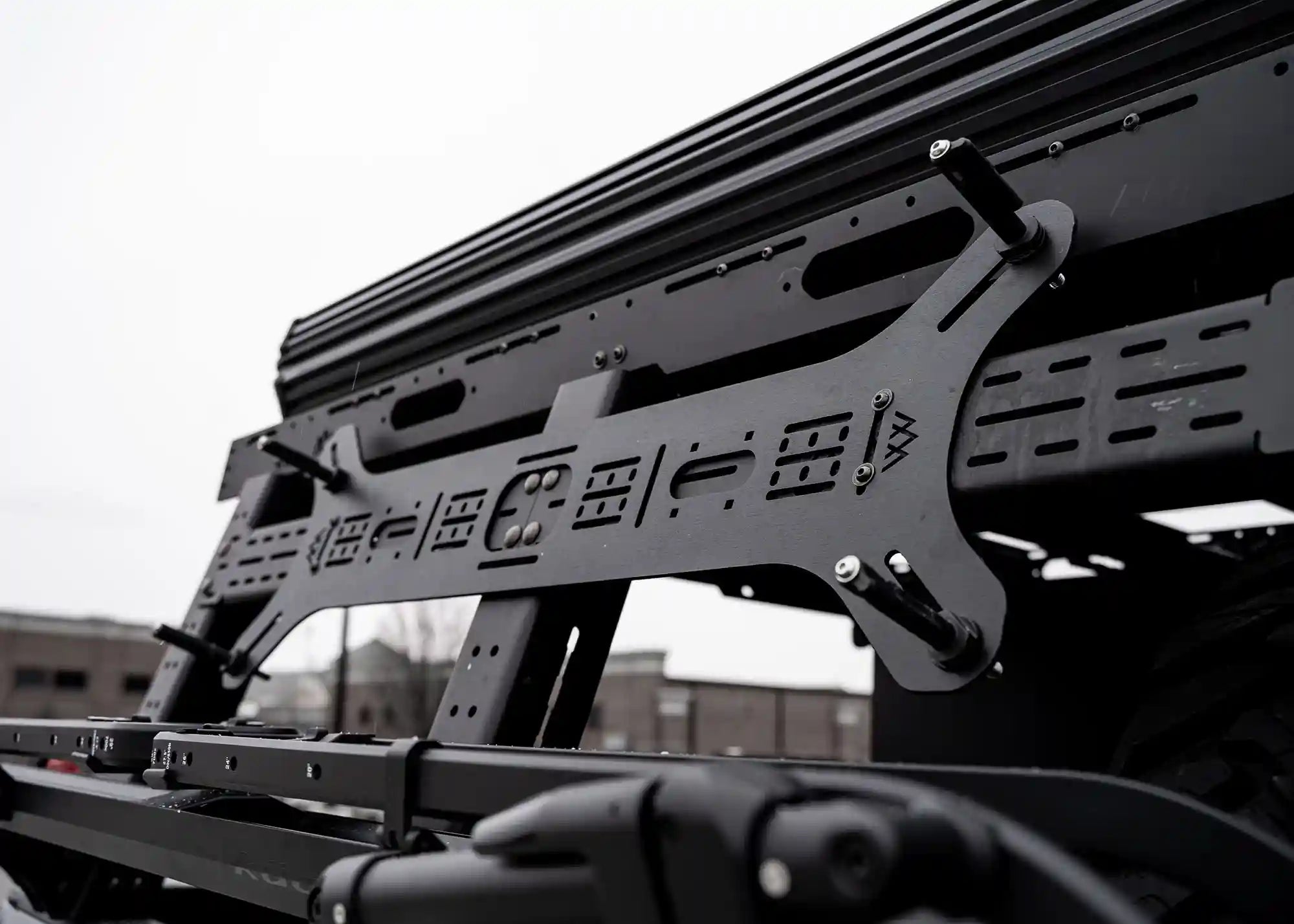 Backwoods Adventure Mods Bed Rack Accessory Brackets Universal Dogbone Aluminum Traction Board Mount