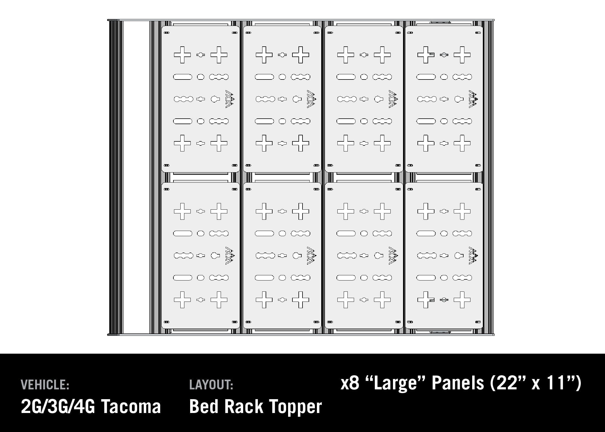 Backwoods Adventure Mods Bed Rack Toyota Tacoma Bed Rack - DRIFTR Topper (Add-on)