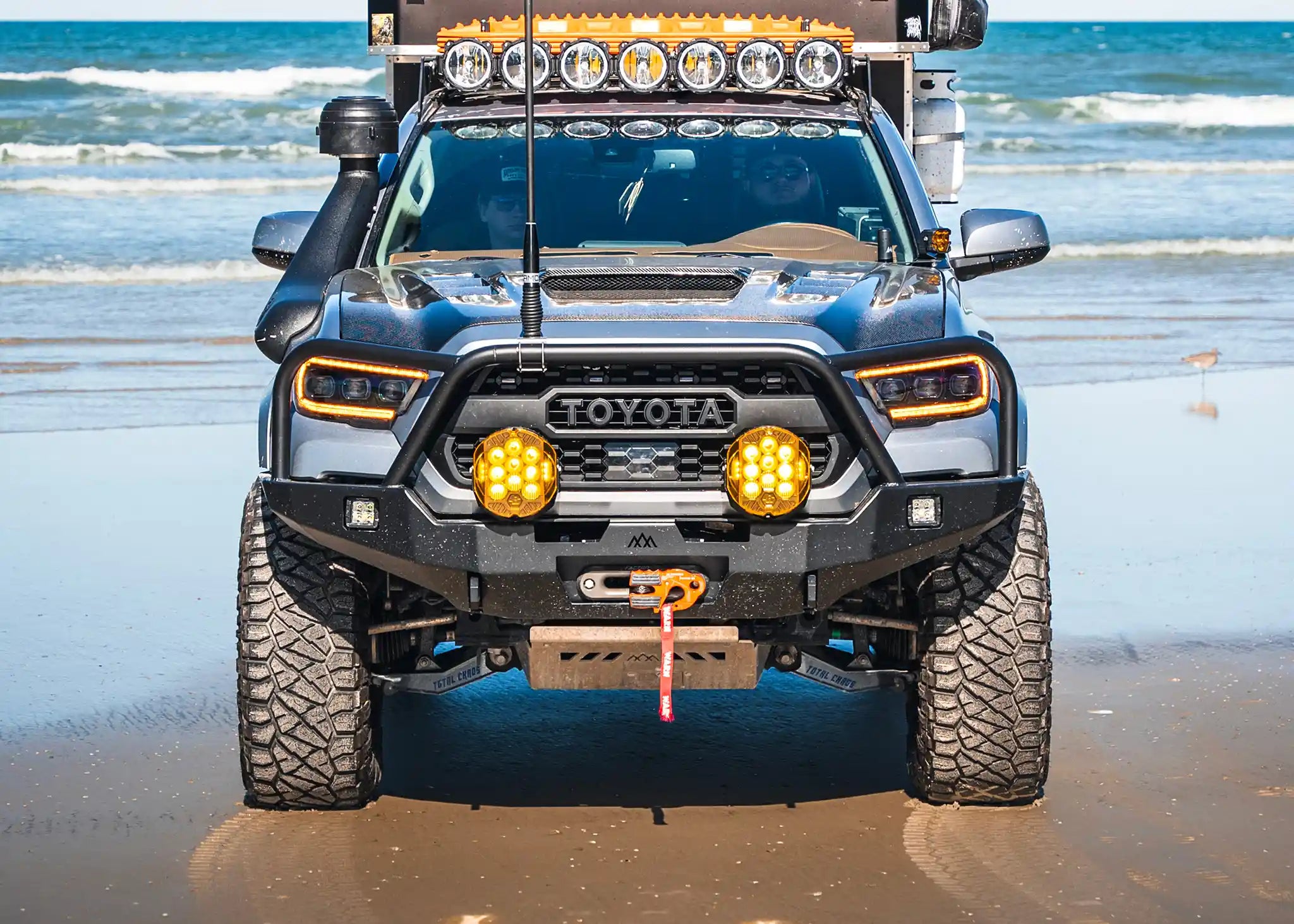 Backwoods Adventure Mods Front Bumper Hi-Lite Overland Toyota Tacoma Front Bumper 3rd Gen (2016-2023) [Bull Bar]