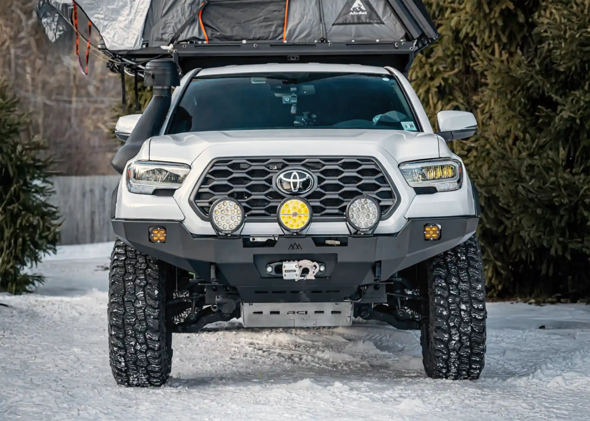 Backwoods Adventure Mods Front Bumper Hi-Lite Overland Toyota Tacoma Front Bumper 3rd Gen (2016-2023) [No Bull Bar]