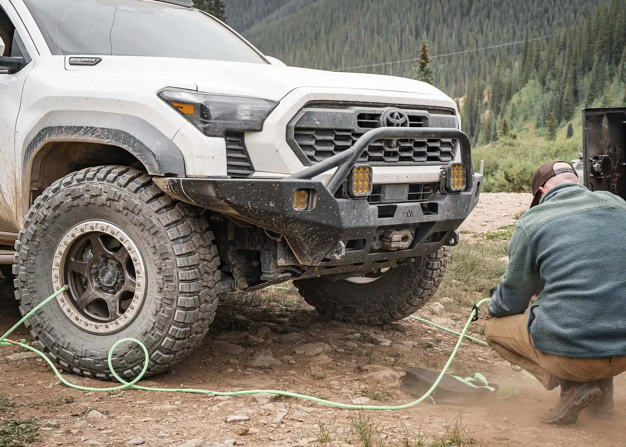 Backwoods Adventure Mods Front Bumper Hi-Lite Overland Toyota Tacoma Front Bumper 4th Gen (2024-2026) [Prerunner Bull Bar]