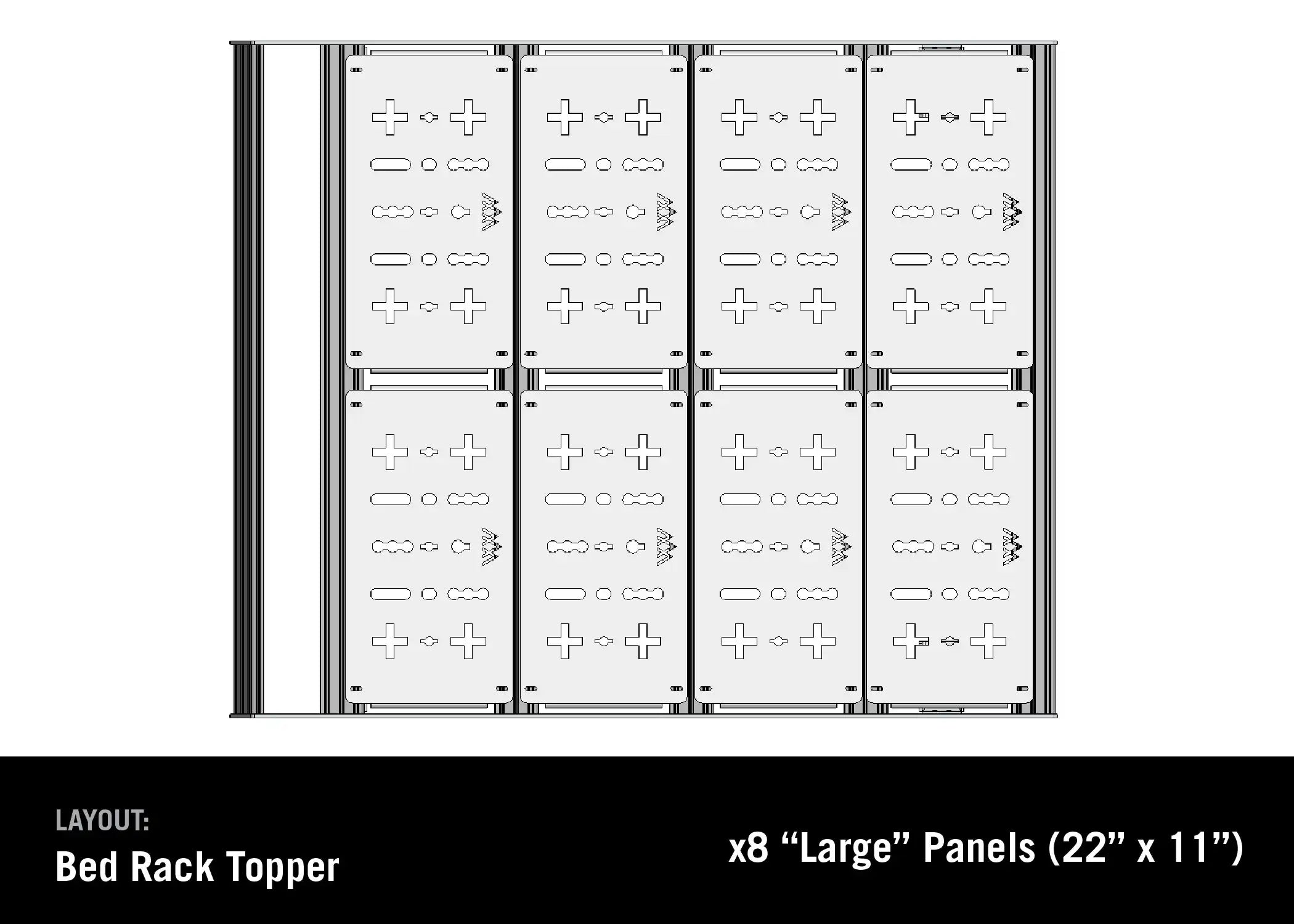Backwoods Adventure Mods Jeep Gladiator Bed Rack - DRIFTR Topper (Add-on)