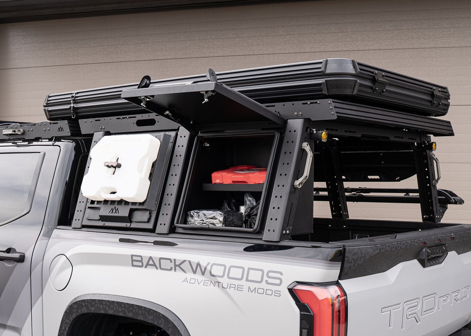 Backwoods Adventure Mods Racks Aluminum Bed Rack Storage Box - Toyota Tundra