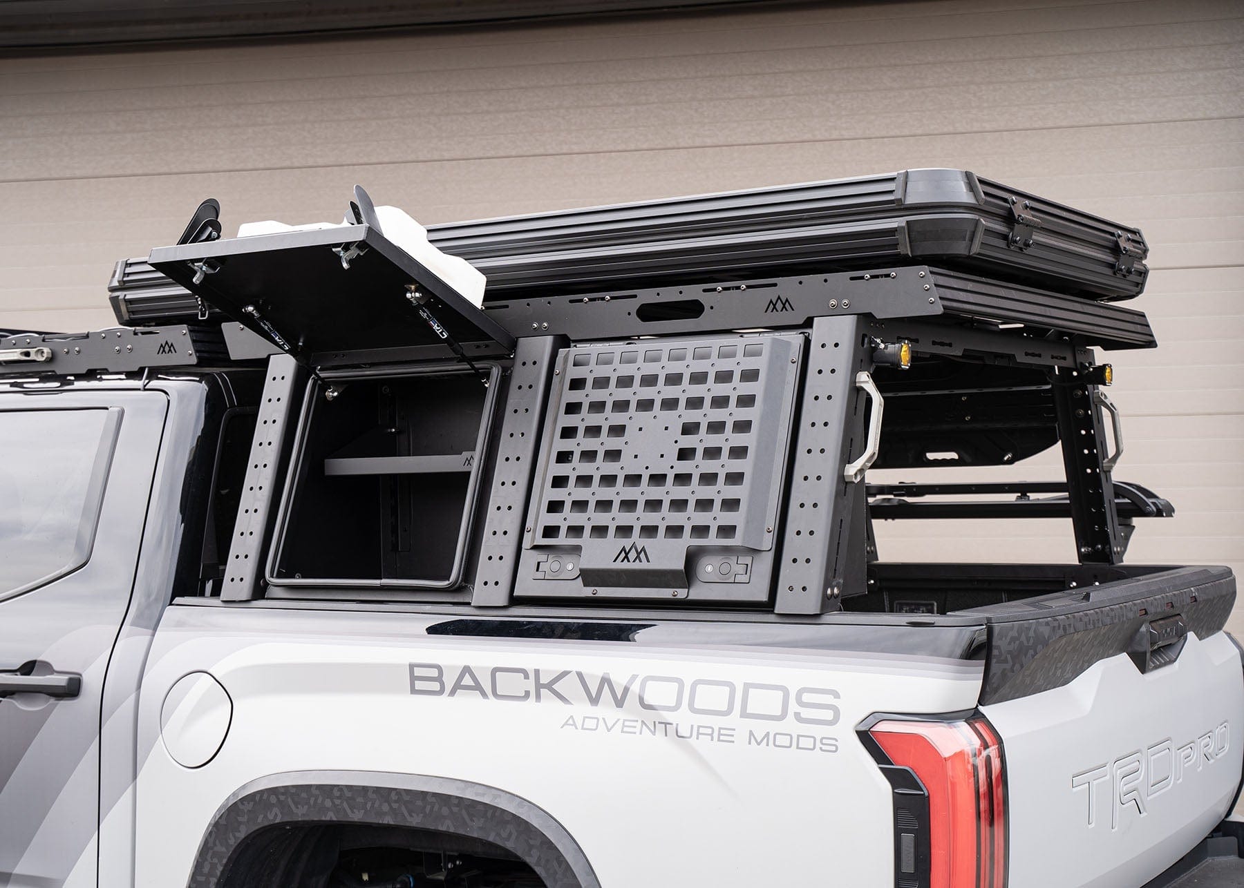 Backwoods Adventure Mods Racks Aluminum Bed Rack Storage Box - Toyota Tundra