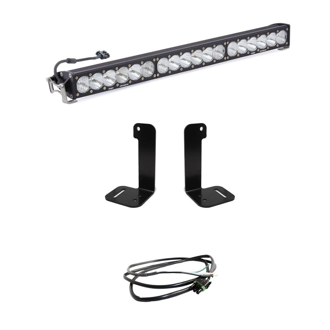 Baja Designs Lighting Jeep JL Wrangler / JT Gladiator 30in Bumper Light Bar Kit - OE Plastic Sport/Sahara Bumper