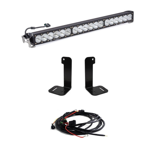 Baja Designs Lighting Jeep JL Wrangler / JT Gladiator 30in Bumper Light Bar Kit - OE Plastic Sport/Sahara Bumper