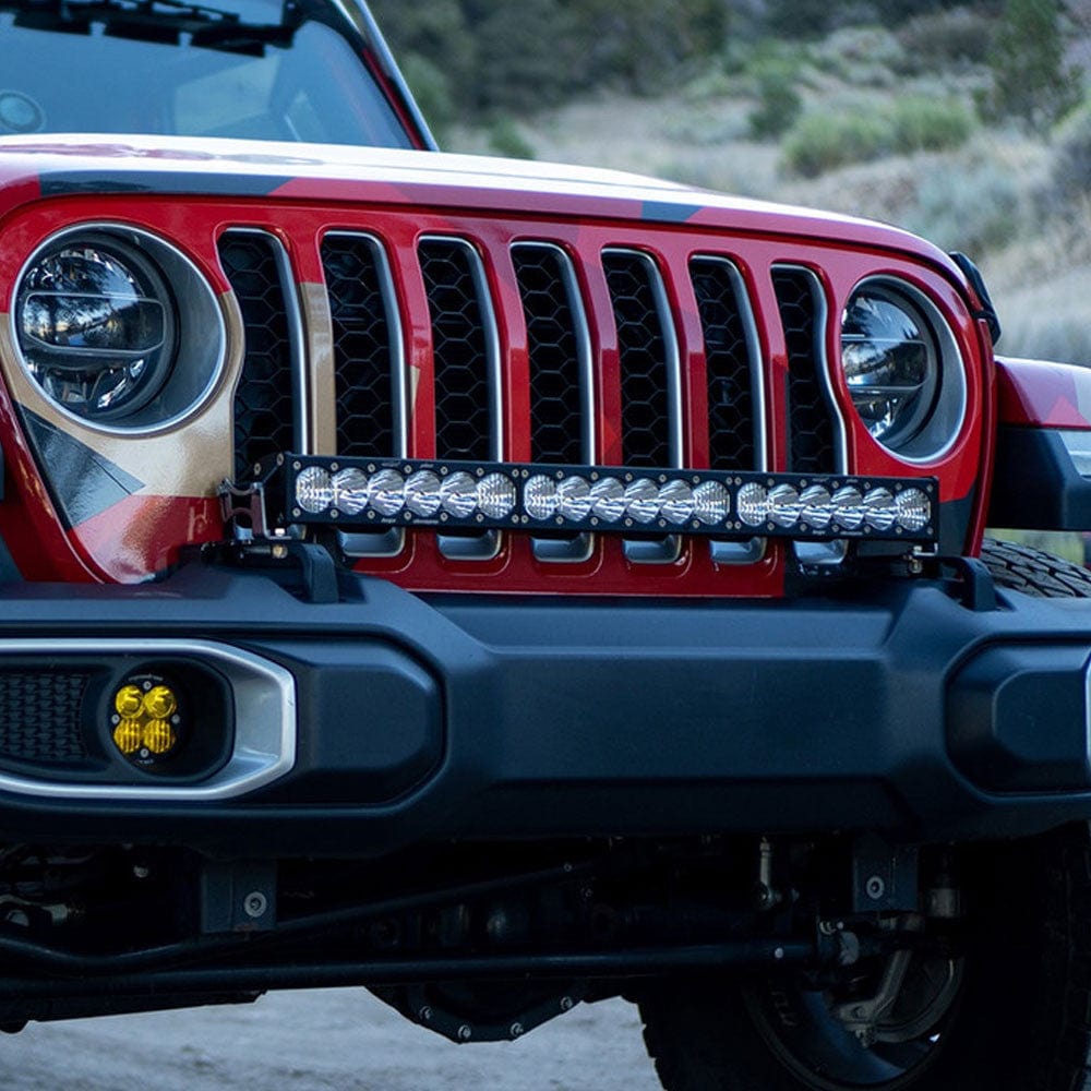 Baja Designs Lighting Jeep JL Wrangler / JT Gladiator 30in Bumper Light Bar Kit - OE Plastic Sport/Sahara Bumper
