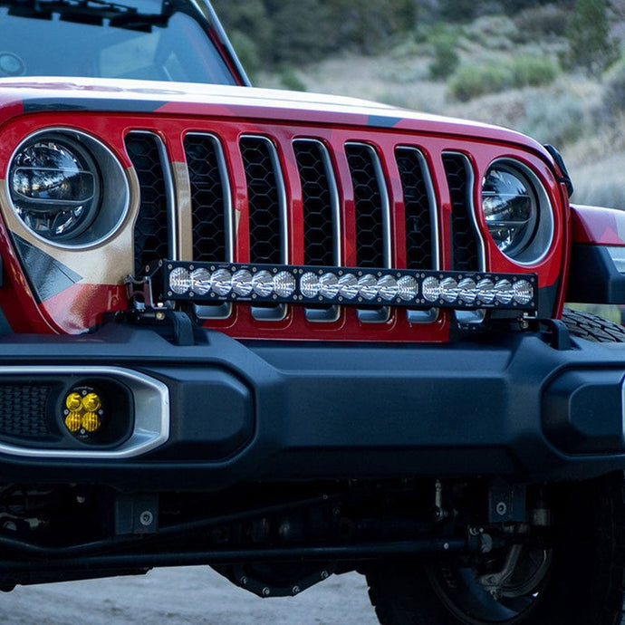 Baja Designs Lighting Jeep JL Wrangler / JT Gladiator 30in Bumper Light Bar Kit - OE Plastic Sport/Sahara Bumper