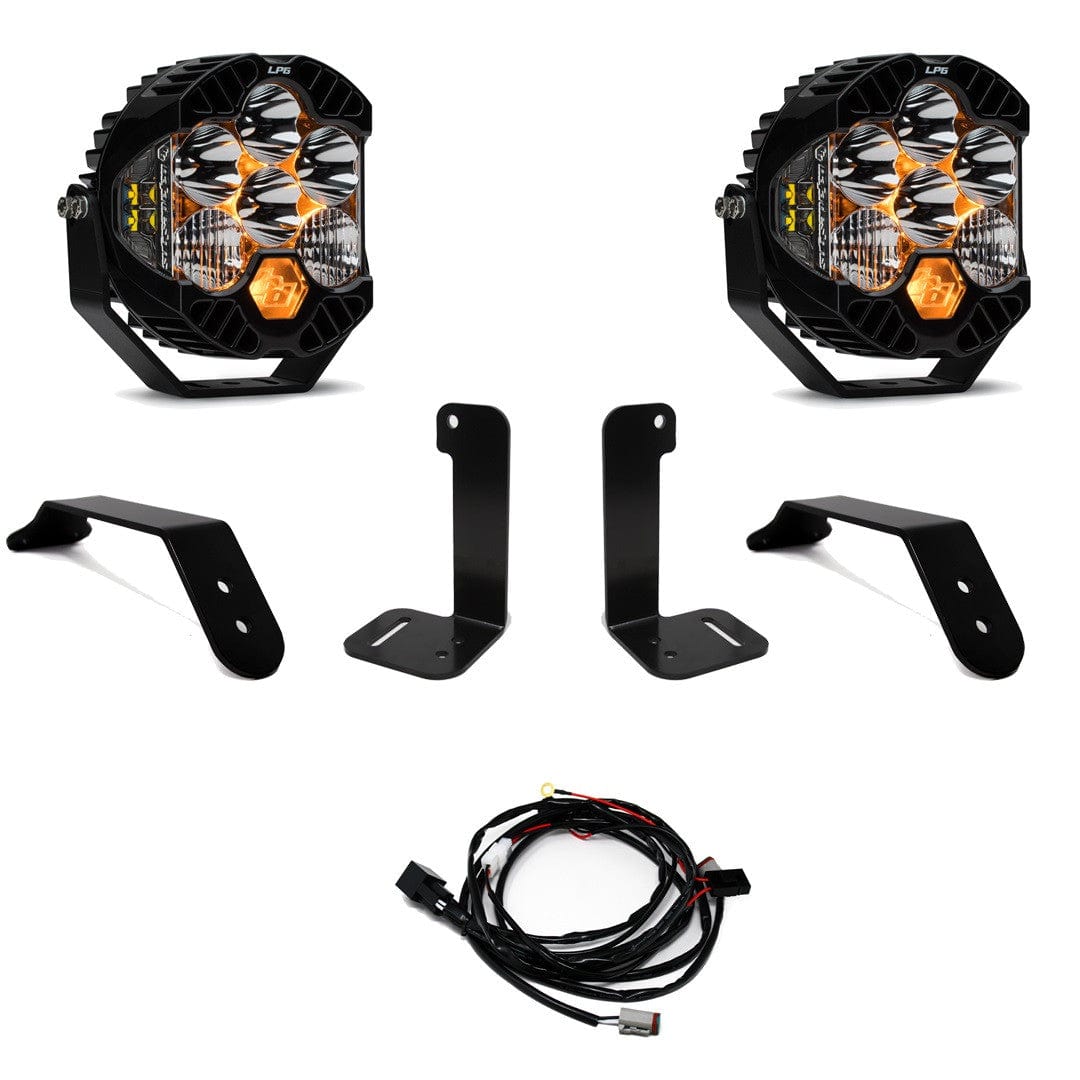 Baja Designs Lighting Jeep JL Wrangler / JT Gladiator LP6 Pro Bumper Light Kit - OE Plastic Bumper