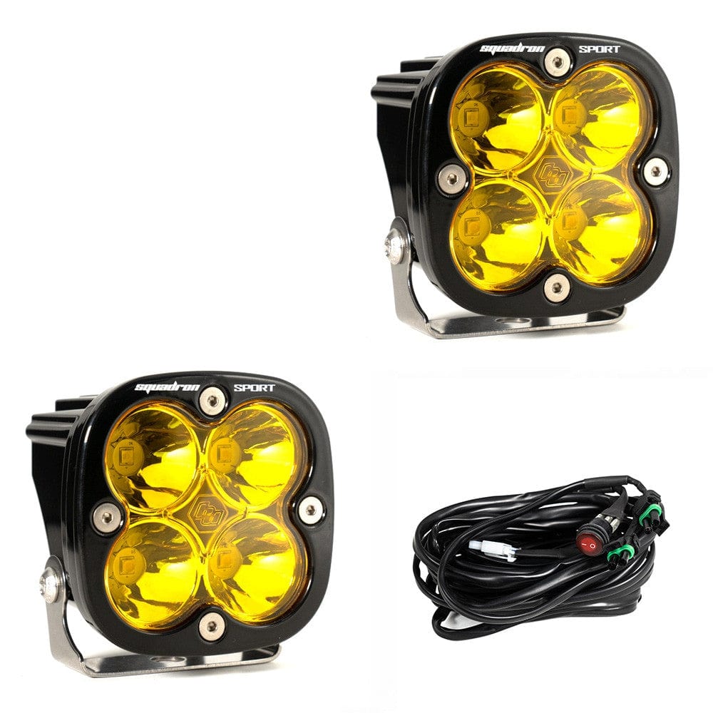 Baja Designs Lighting Spot Squadron Sport Amber LED Pods - Pair / Baja Designs