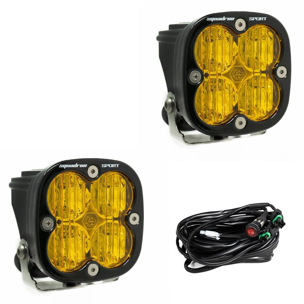 Baja Designs Lighting Wide Cornering Squadron Sport Amber LED Pods - Pair / Baja Designs