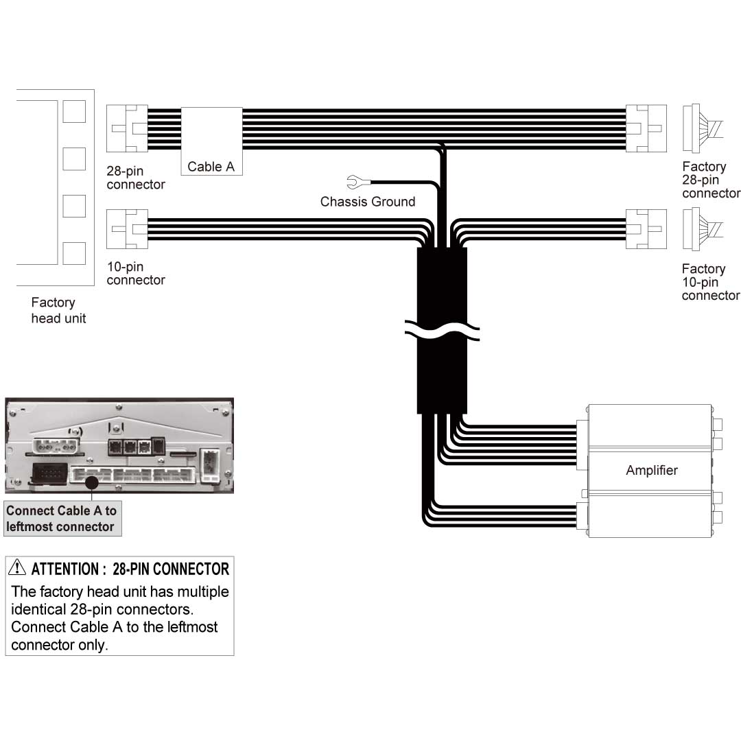 Beat-Sonic USA Audio Plug & Play Amplifier Kit for 2018-2026 Toyota & Lexus Factory Stereo - Beat-Sonic ENA-2T3