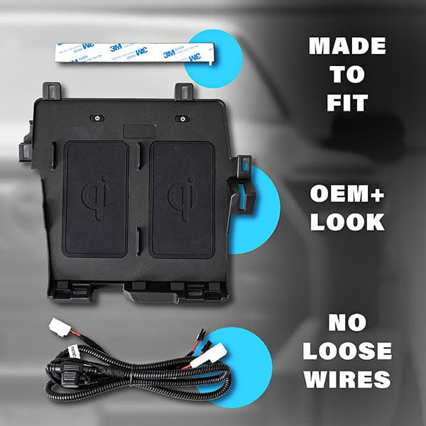 Beat-Sonic USA Interior Accessories Dual Wireless Phone Charger for 2022+ Toyota Tundra & 2023+ Toyota Sequoia - NSV
