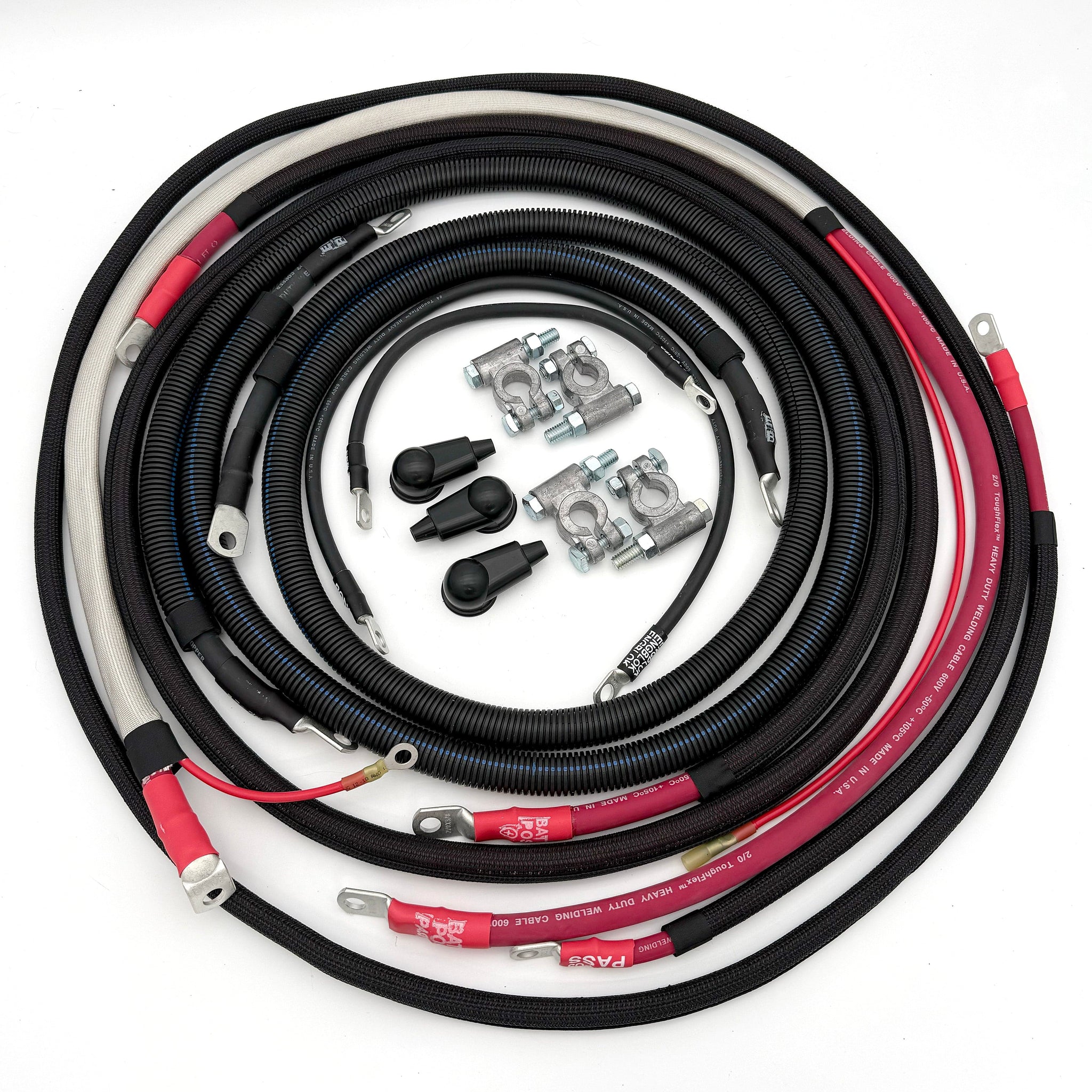 Big7Kits Battery And Electrical Ford Powerstroke 6.7 Diesel - F250/F350 Battery Cable Kit (2017-2021)