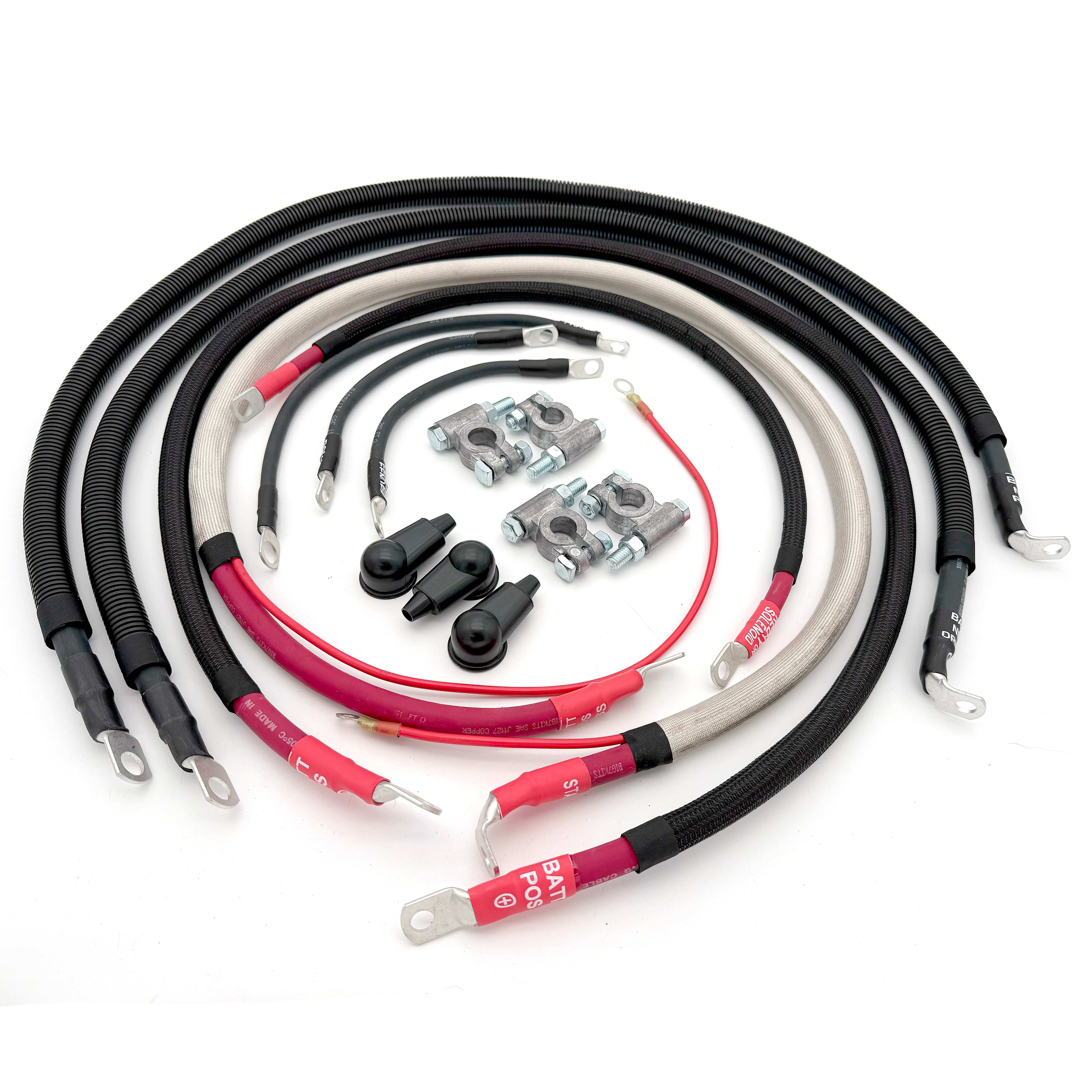 Big7Kits Battery And Electrical Ford Powerstroke 7.3 Diesel - F250/F350 Battery Cable Kit (1999-2003)