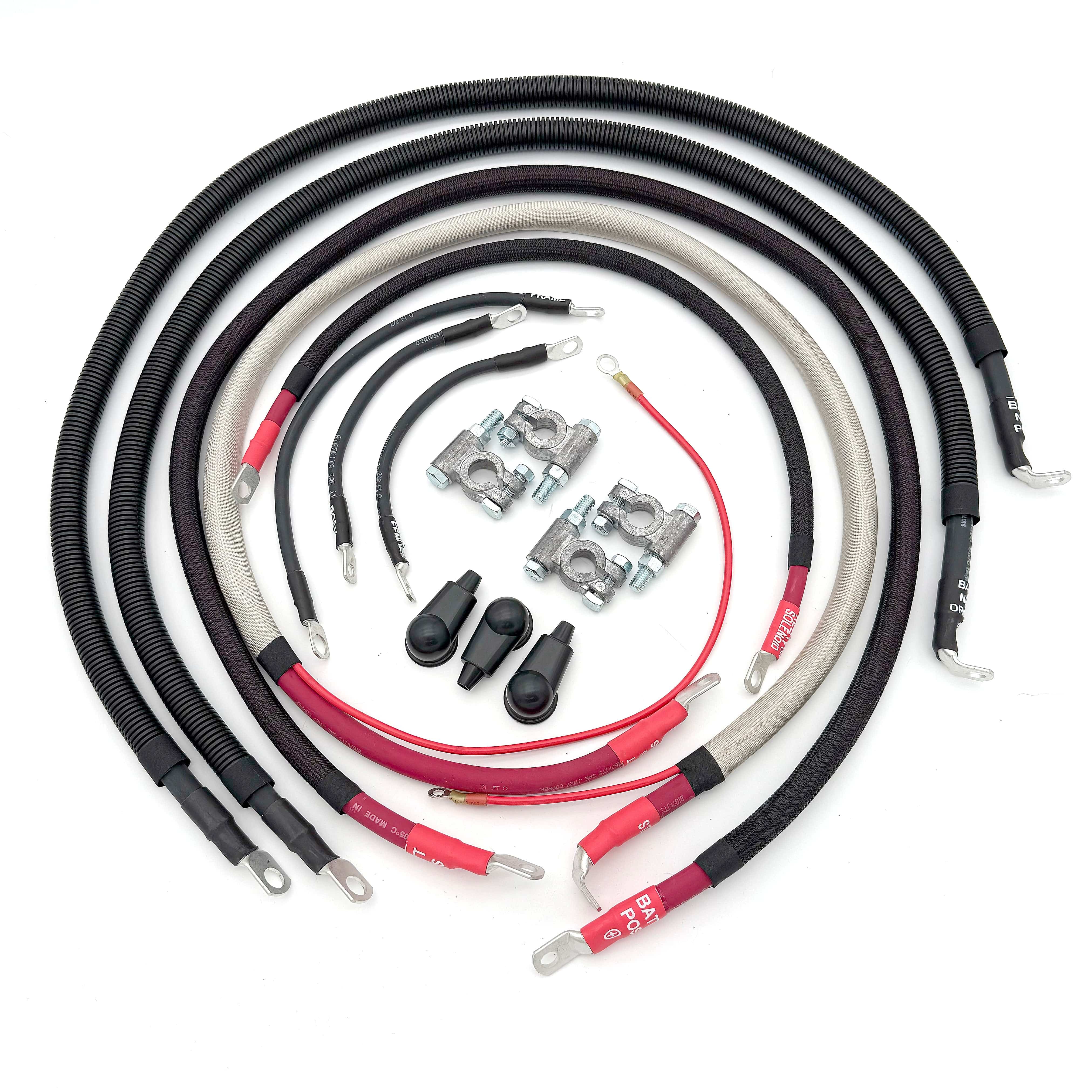 Big7Kits Battery And Electrical Ford Powerstroke 7.3 Diesel - F250/F350 Battery Cable Kit (1999-2003)