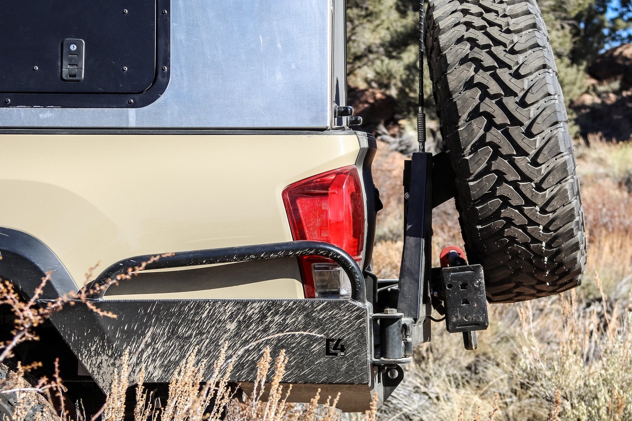 C4 Fabrication Armor C4 Fab Tacoma Overland Series High Clearance Rear Bumper / 3rd Gen / 2016-2023