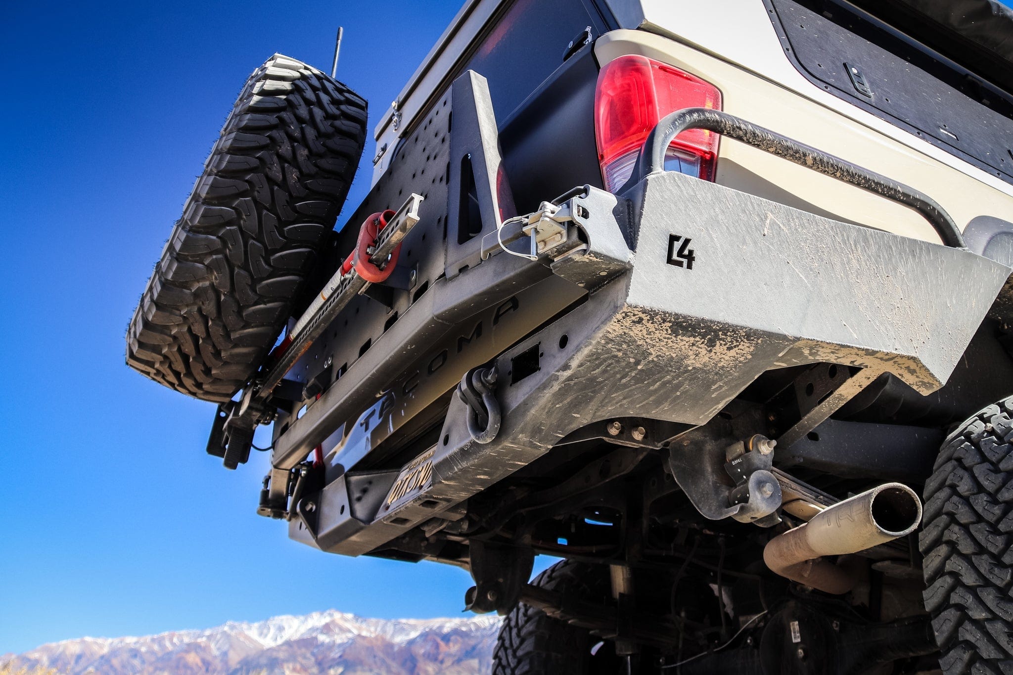 C4 Fabrication Armor C4 Fab Tacoma Overland Series High Clearance Rear Bumper / 3rd Gen / 2016-2023