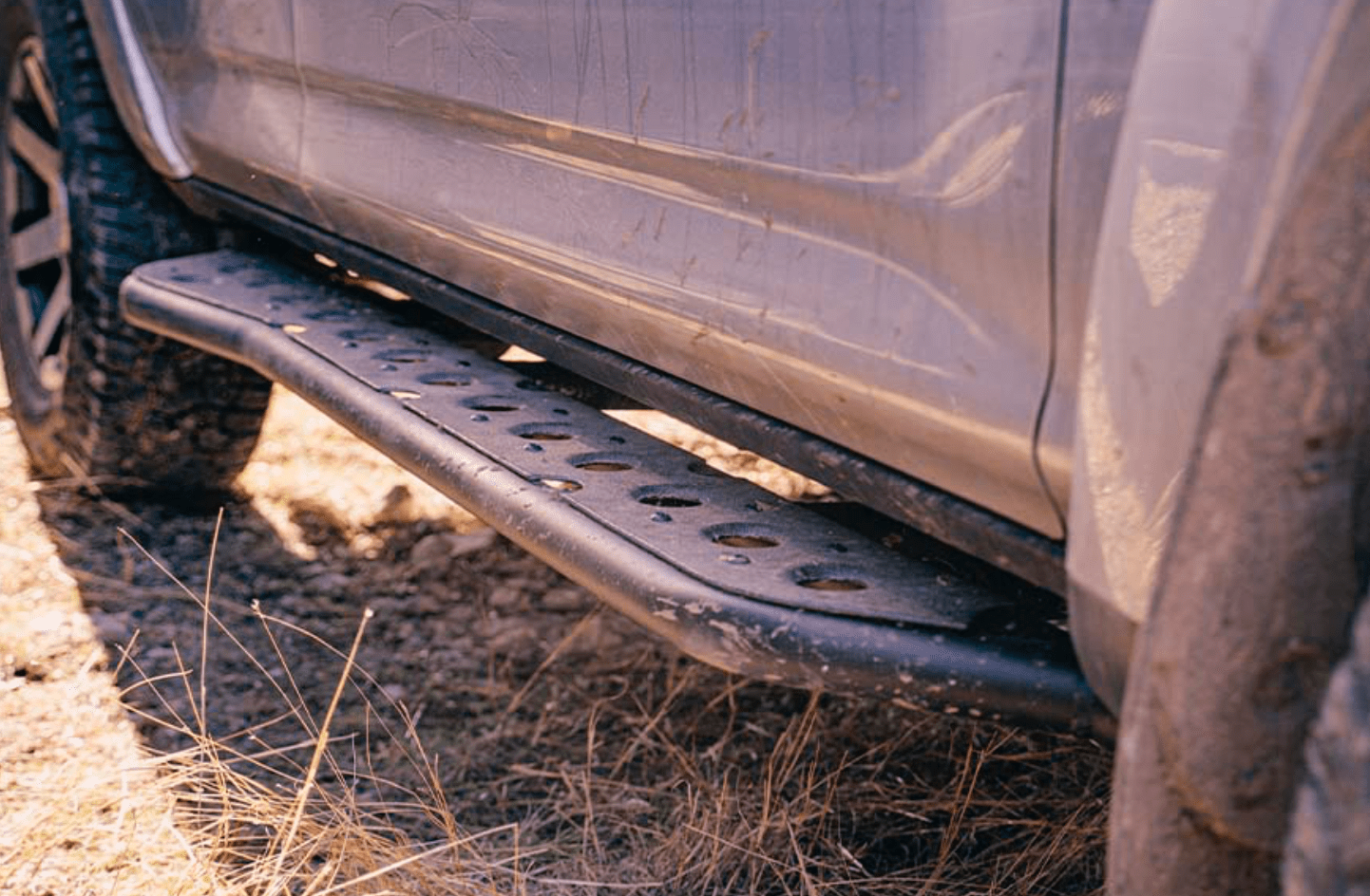 Cali Raised LED Armor 2005-2022 TOYOTA TACOMA STEP EDITION ROCK SLIDERS