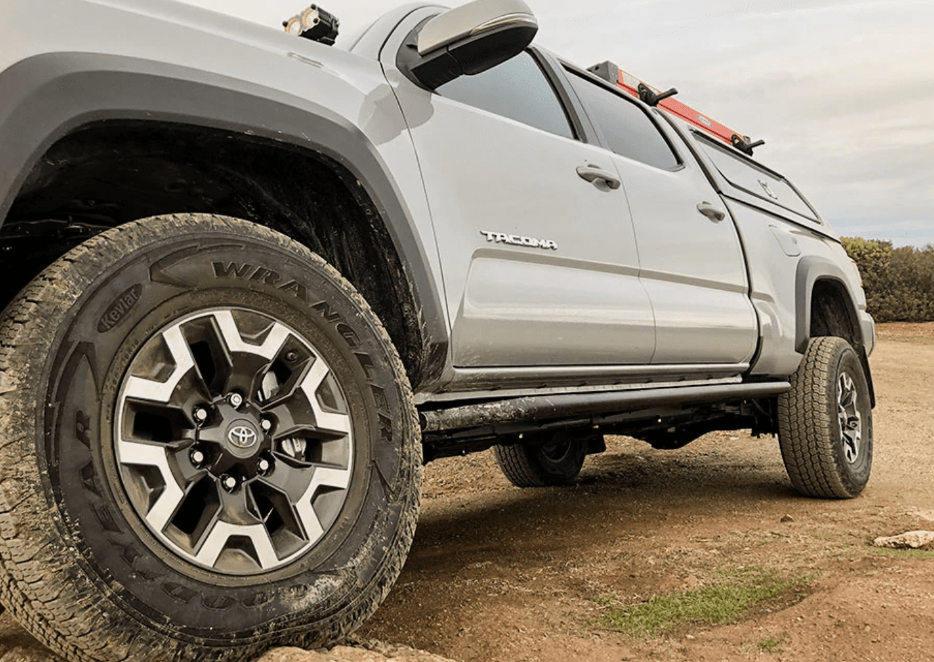 Cali Raised LED Armor 2005-2022 TOYOTA TACOMA STEP EDITION ROCK SLIDERS