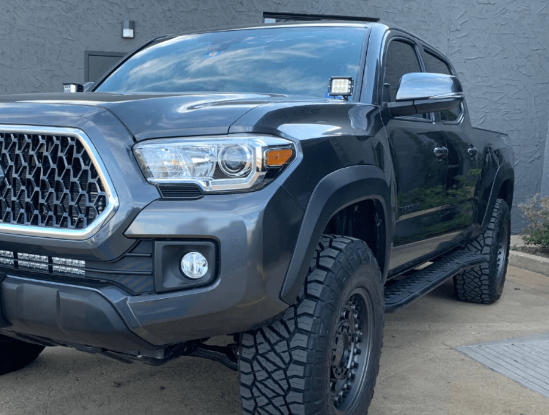 Cali Raised LED Armor 2005-2022 TOYOTA TACOMA STEP EDITION ROCK SLIDERS