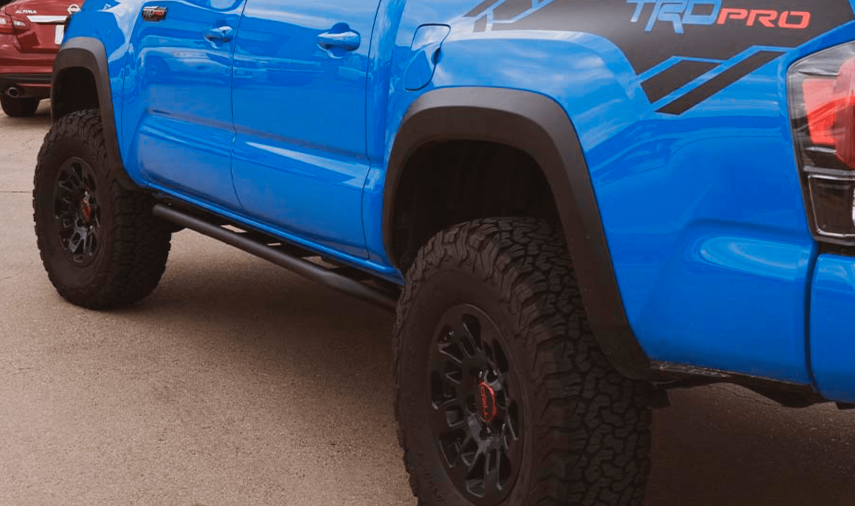 Cali Raised LED Armor 2005-2022 TOYOTA TACOMA TRAIL EDITION ROCK SLIDERS