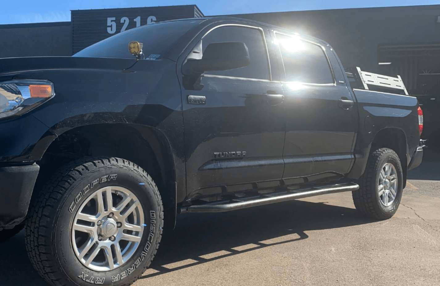 Cali Raised LED Armor 2014-2021 TOYOTA TUNDRA STEP EDITION ROCK SLIDERS