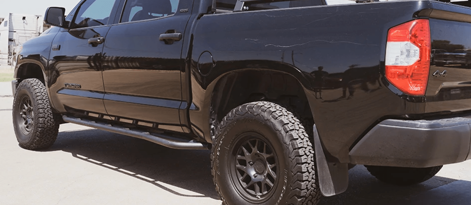 Cali Raised LED Armor 2014-2021 TOYOTA TUNDRA TRAIL EDITION ROCK SLIDERS