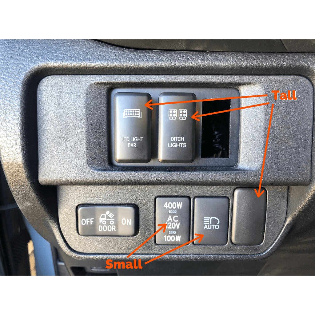 Cali Raised LED Switches Small Style Toyota OEM Style 