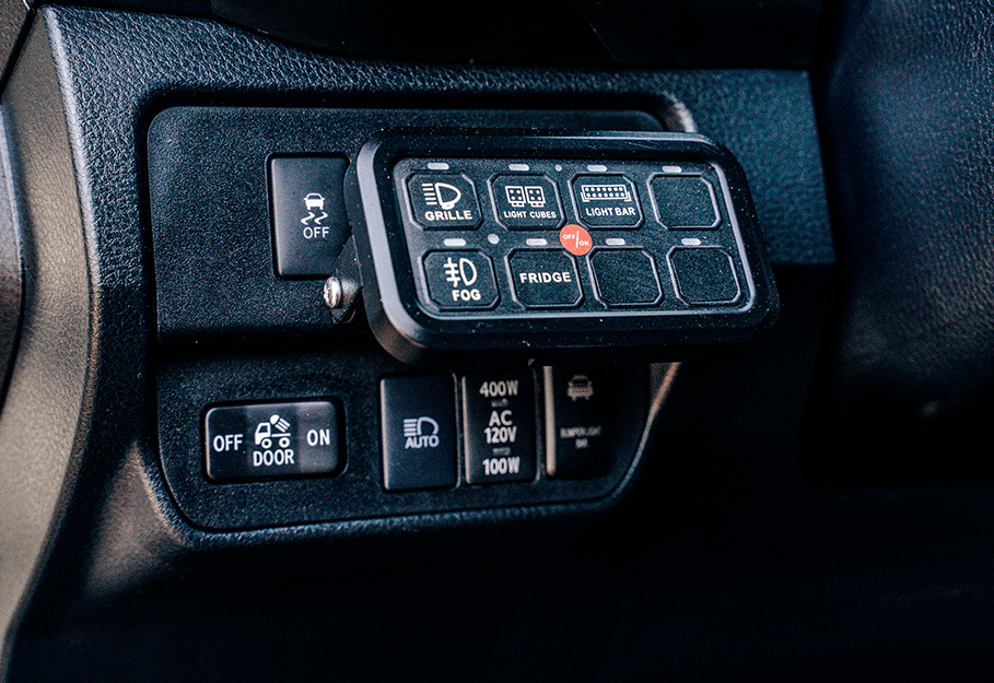 Cali Raised LED Switches Vehicle Accessory 8 Switch Control System (Blue Backlighting)