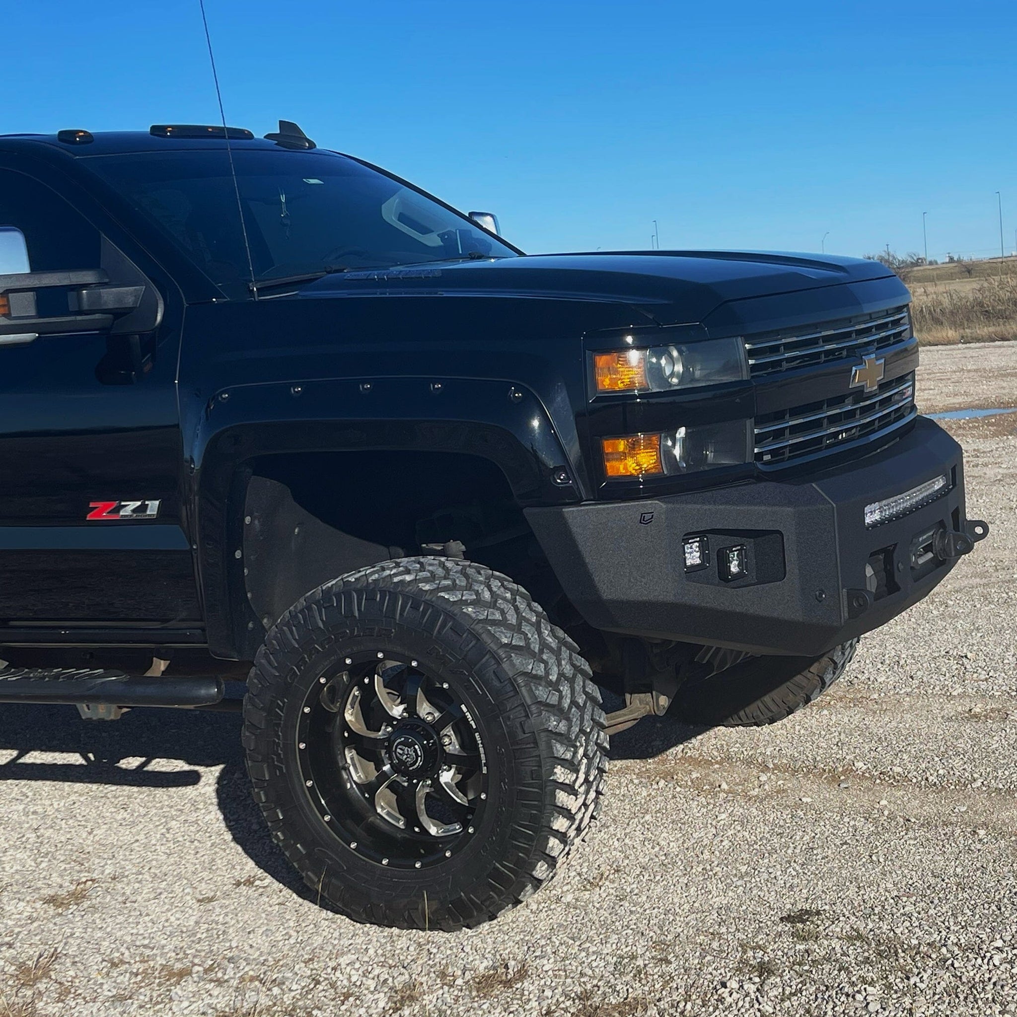 Chassis Unlimited Inc. 2015-2019 CHEVY SILVERADO 2500/3500 ATTITUDE FRONT WINCH BUMPER