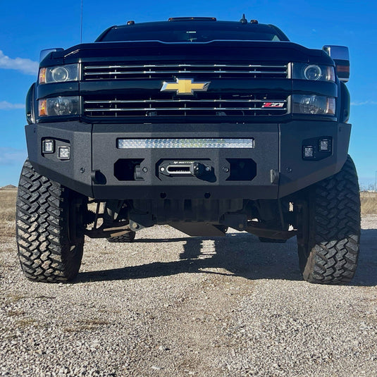 Chassis Unlimited Inc. 2015-2019 CHEVY SILVERADO 2500/3500 ATTITUDE FRONT WINCH BUMPER