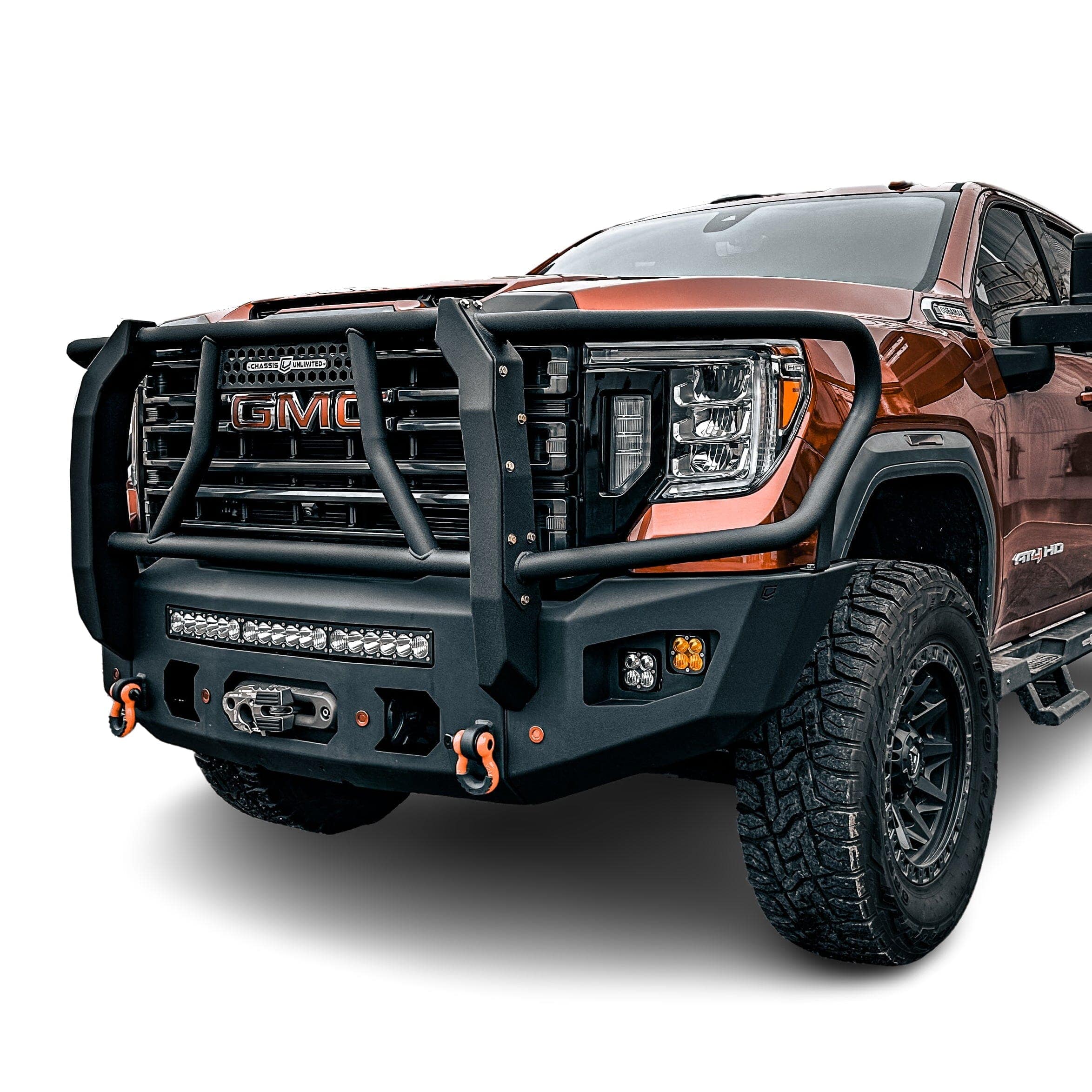 Chassis Unlimited Inc. 2020-2023 GMC SIERRA 2500/3500 ATTITUDE FRONT WINCH BUMPER W/ GUARD